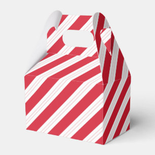 Candy Cane Stripe Gabled Christmas Party Favour Bo Box