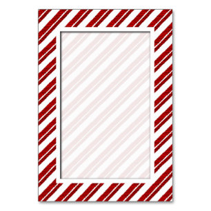 Candy Cane Stripe Holiday Table Number Cards