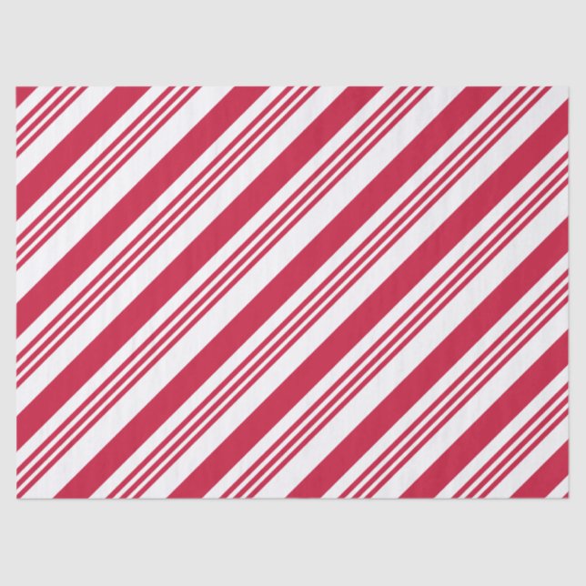 Candy Cane Stripe Holiday Tissue Paper (Front)