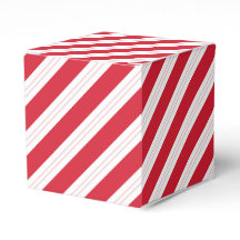 Candy Cane Striped Christmas Party Favour Gift Box