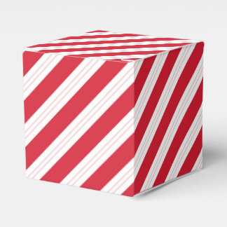 Candy Cane Striped Christmas Party Favour Gift Box