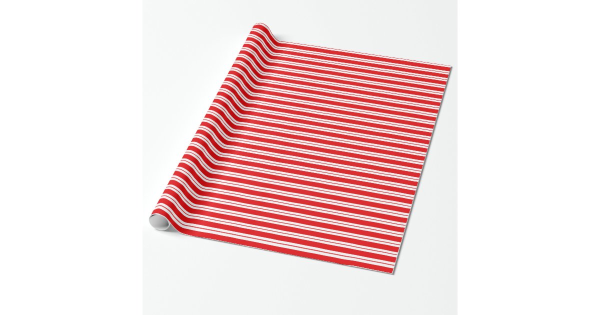 Candy Cane Striped Christmas Wrapping Paper Zazzle
