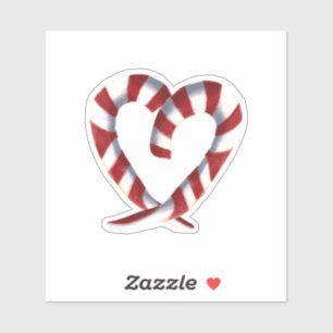 Candy Cane Striped Heart