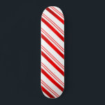 Candy Cane Striped Skateboard<br><div class="desc">A red and white striped candy cane themed skateboard.</div>