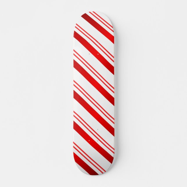 Candy Cane Striped Skateboard (Front)