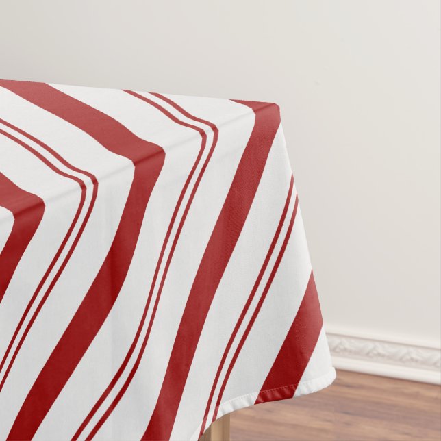 Candy Cane Striped Tablecloth (In Situ)