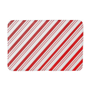 Candy Cane Stripes Christmas Bath Mat