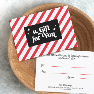 Candy Cane Stripes Christmas Gift Certificate