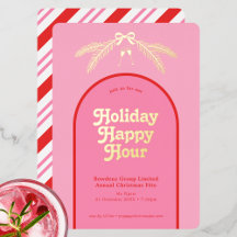 Candy Cane Stripes Corporate Christmas Party