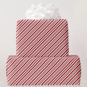 Candy Cane Stripes Country Red & White Wrapping Paper