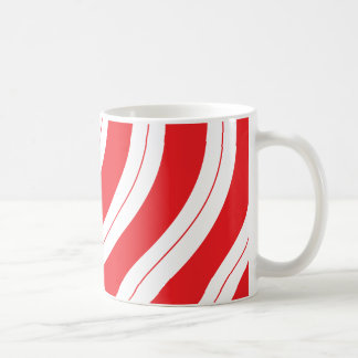 Candy Cane Stripes Festive Red Christmas Coffee Mug