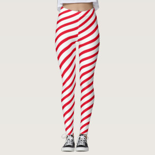 Candy Cane Stripes Fitness Leggings