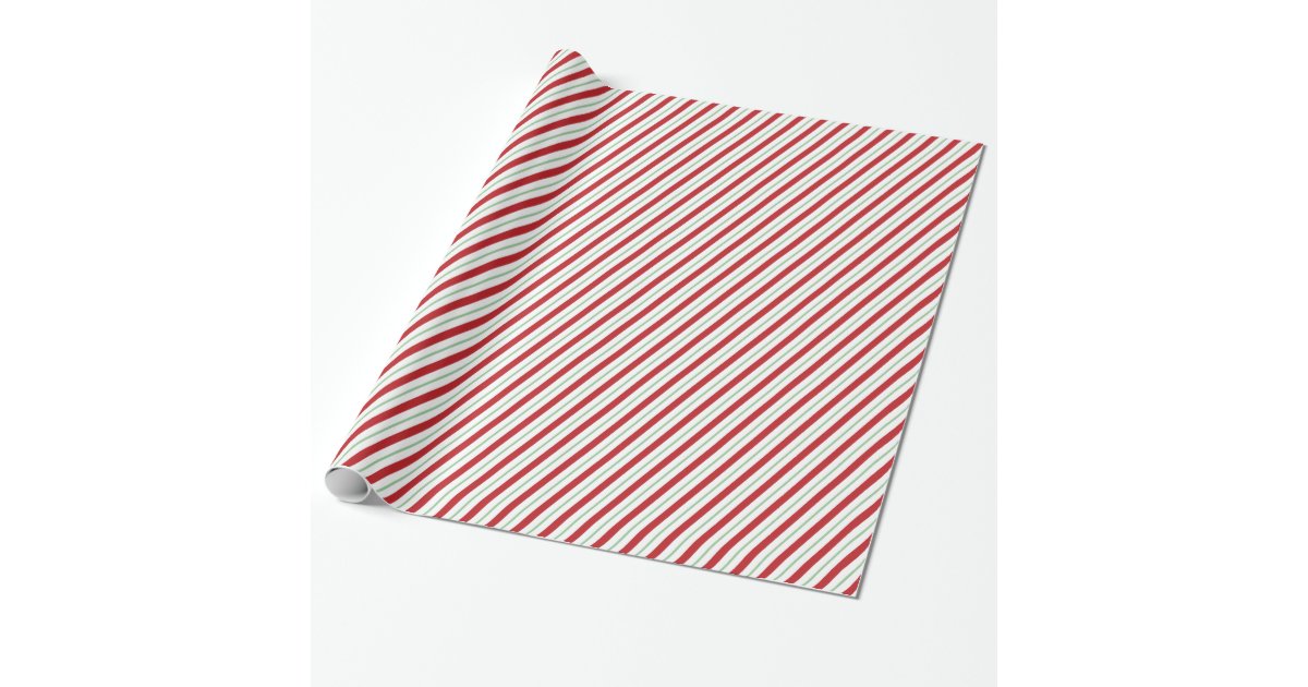 Candy Cane | Stripes Holiday Wrapping Paper | Zazzle