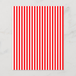 Candy Cane Stripes in Christmas Red and Snow White Flyer