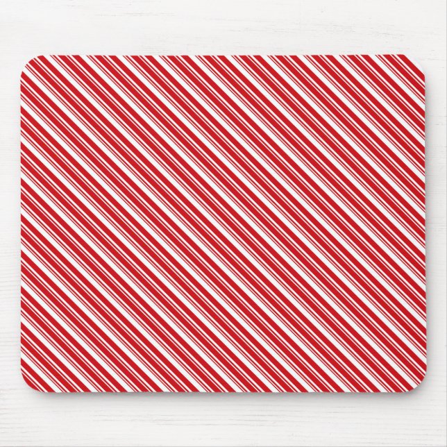 Candy Cane Stripes Mouse Mat (Front)
