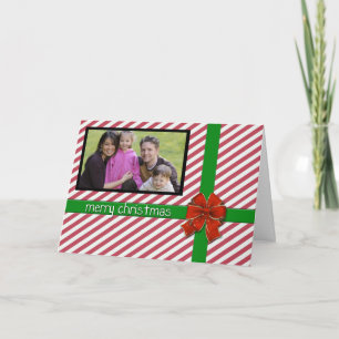 Candy Cane Stripes Photo Card