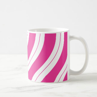 Candy Cane Stripes Pink Christmas Coffee Mug