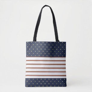 Candy Cane Stripes & Polka Dots Tote Bag