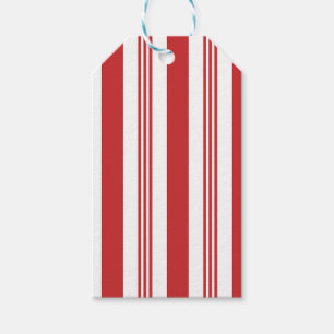 Candy Cane Stripes Red and White Gift Tags