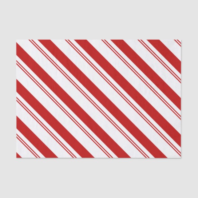 Candy Cane Stripes Tissue Paper (Front)