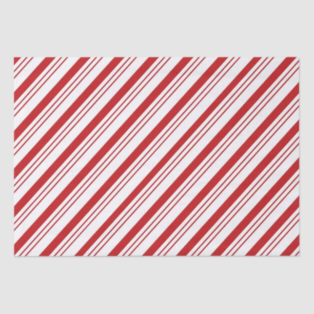 Candy Cane Stripes Tissue Paper (Front)