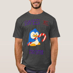 Candy Cane Sweet But Twisted Sarcastic Funny T-Shirt