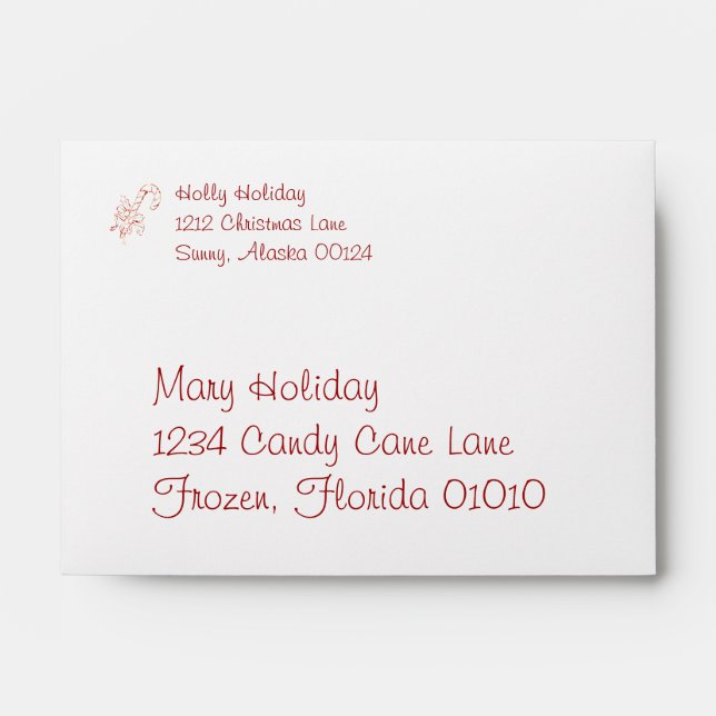 Candy Cane Swirls Envelopes (Front)