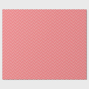 Candy Cane Twist Geometric Retro Chevron Pattern Wrapping Paper