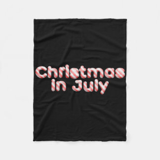 Candy Cane Tygraphy Christmas In July T Shirt  Fleece Blanket