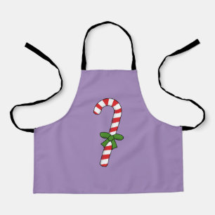 Candy Cane with Green Ribbon Apron