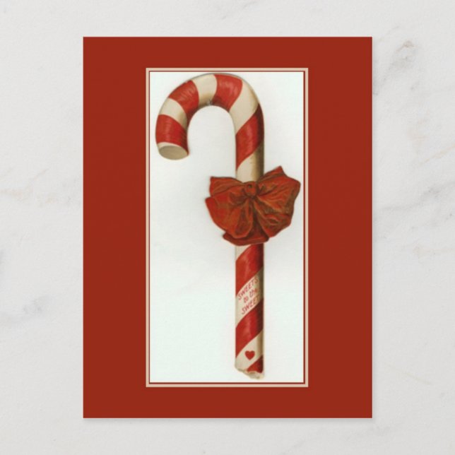 Candy Cane with Love Postcard (Front)