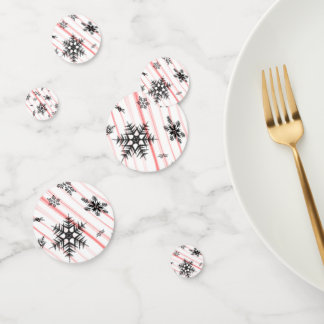 Candy Cane with Snowflakes 60pcs Table Confetti