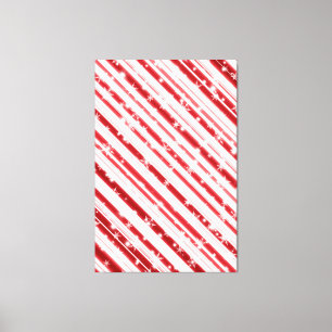 Candy cane with Stars and Snowflakes Canvas Print