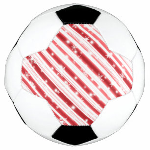 Candy cane with Stars and Snowflakes Football