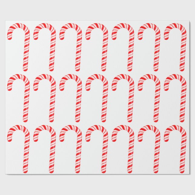 Candy Cane Wrapping Paper (Flat)