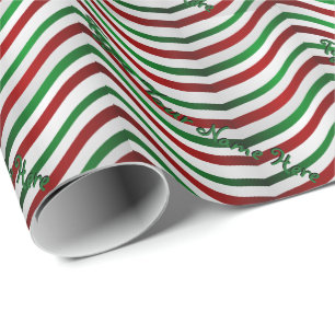 Candy Cane Wrapping Paper Custom Christmas Paper
