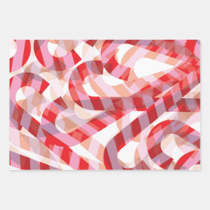 Candy Cane Wrapping Paper Sheet