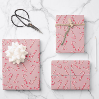 Candy Cane Wrapping Paper Sheet