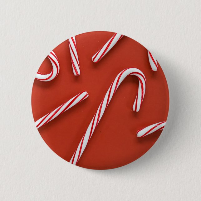 Candy Canes 6 Cm Round Badge (Front)
