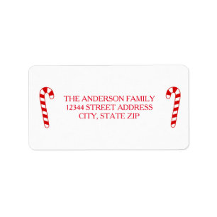 Candy Canes - Address Label