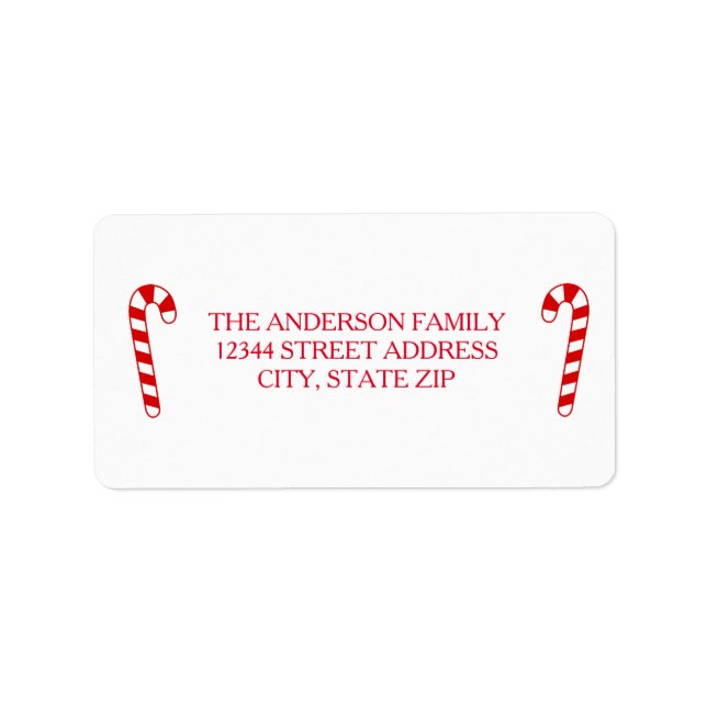 Candy Canes - Address Label (Front)