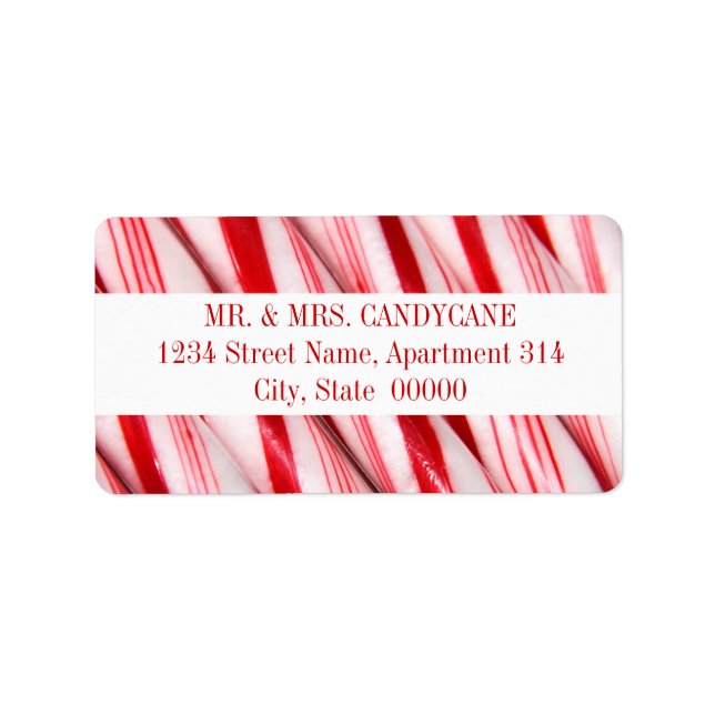 Candy Canes Address Labels (Front)