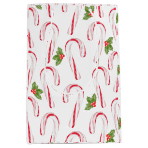 Candy Canes and Holly Gift Bag