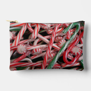 Candy Canes and Peppermints Christmas Holiday Accessory Pouch