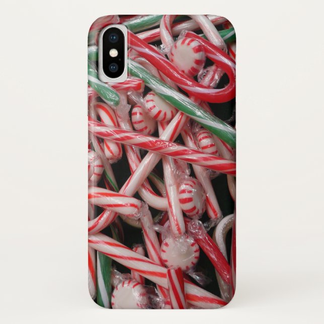 Candy Canes and Peppermints Christmas Holiday Case-Mate iPhone Case (Back)