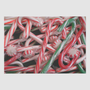 Candy Canes and Peppermints Christmas Holiday Tissue Paper