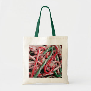 Candy Canes and Peppermints Christmas Holiday Tote Bag