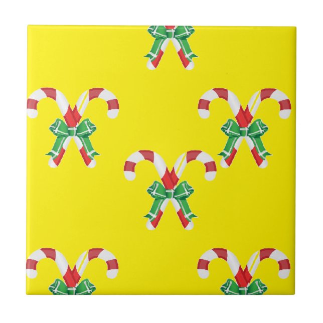 Candy canes and ribbon tile (Front)