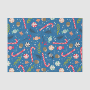 Candy Canes and Wrapped Christmas Candy Tissue Paper