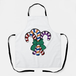 Candy Canes bouquet - green ribbon Apron